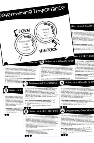 Determining Importance Task Cards