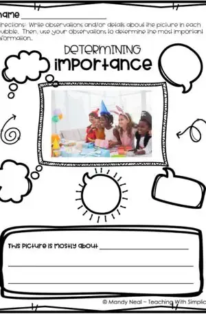 Determine Important Information Picture Prompts