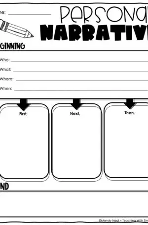 Personal Narrative Graphic Organizer 1