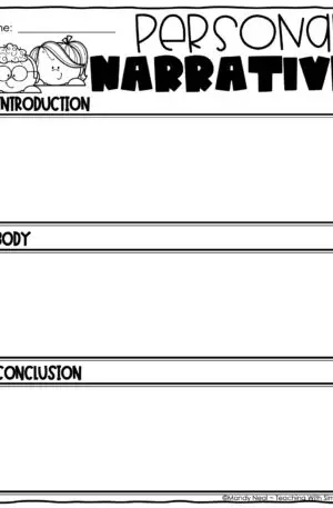 Personal Narrative Graphic Organizer 2