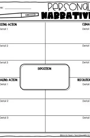 Personal Narrative Graphic Organizer 4