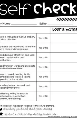 Personal Narrative Self Check