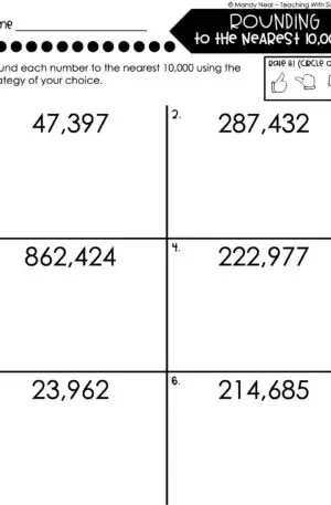 4th Grade Place Value - Rounding Using Place Value Homework 4