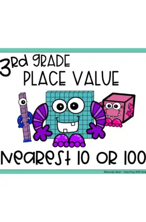 3rd Grade Rounding Nearest 10 or 100 Math Center