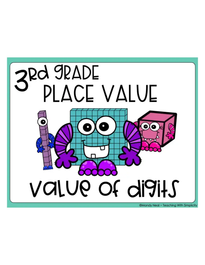 3rd Grade Value of Digits Math Center