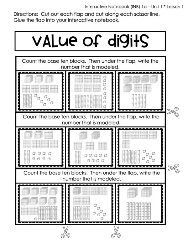 3rd Grade Place Value Interactive Notebook 1