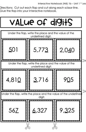 3rd Grade Place Value Interactive Notebook 2