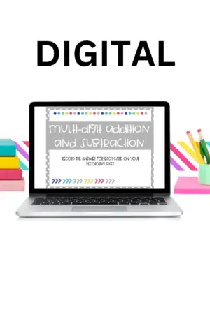 4th Grade Addition and Subtraction Task Cards (Digital)