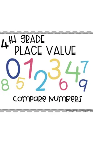 4th Grade Compare Whole Numbers Math Center