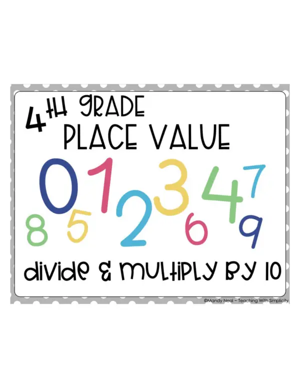 4th Grade Divide and Multiply Math Center