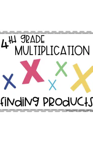 4th Grade Multiplication – Finding Products Math Center