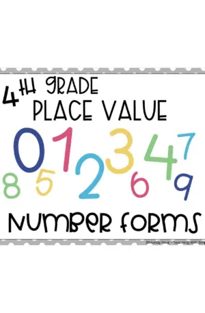 4th Grade Number Forms Math Center