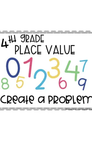 4th Grade Place Value Create a Problem Math Center