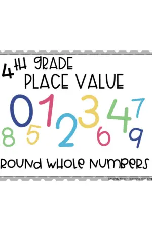 4th Grade Round Whole Numbers Math Center