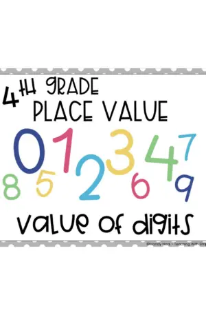 4th Grade Value of Digits Math Center