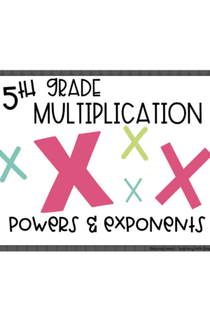 5th Grade Multiplication – Powers and Exponents Math Center