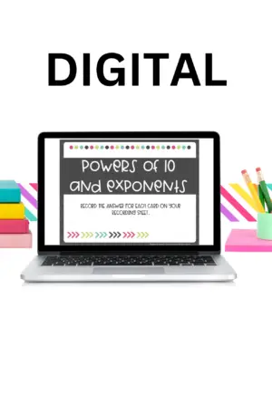 5th Grade Powers of 10 and Exponents Task Cards (Digital)