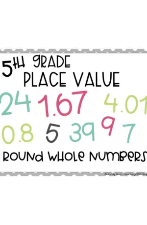 5th Grade Round Whole Numbers Center