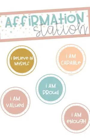 Boho Rainbow Affirmation Station