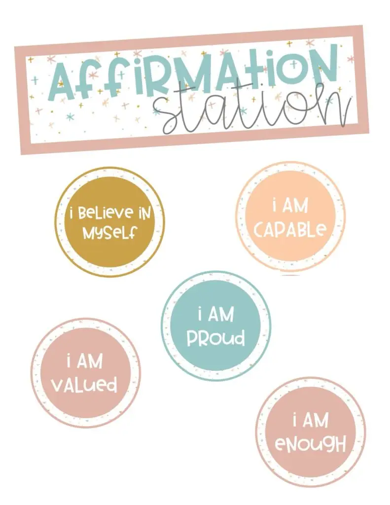 Boho Rainbow Affirmation Station