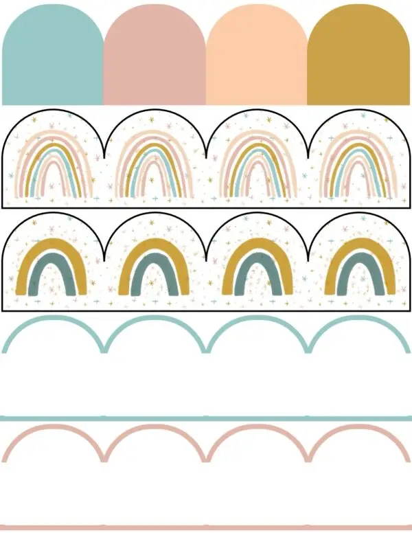 Boho Rainbow Borders