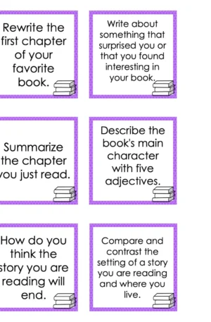 Choice Board: 2nd Nine Weeks - Reading Cards (Color)