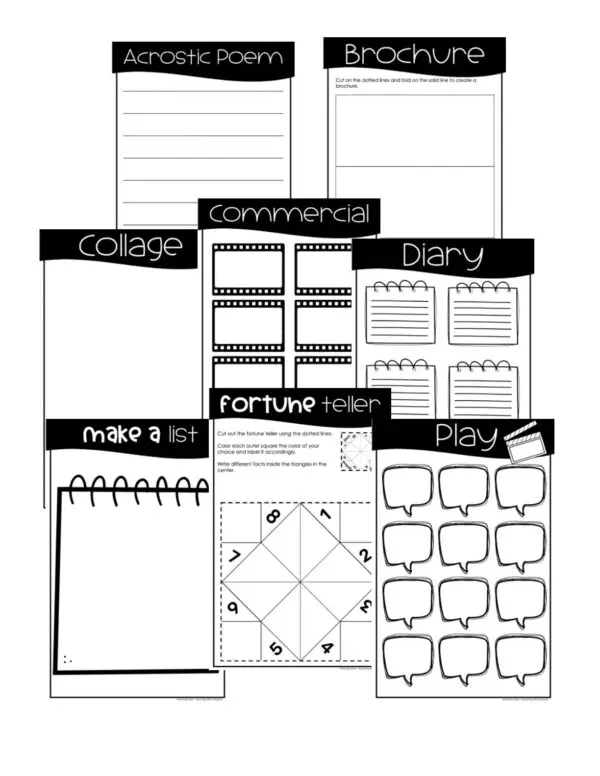 Choice Board: 3rd Nine Weeks - Choice Board Activities