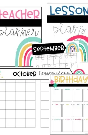 Colorful Rainbow Planner