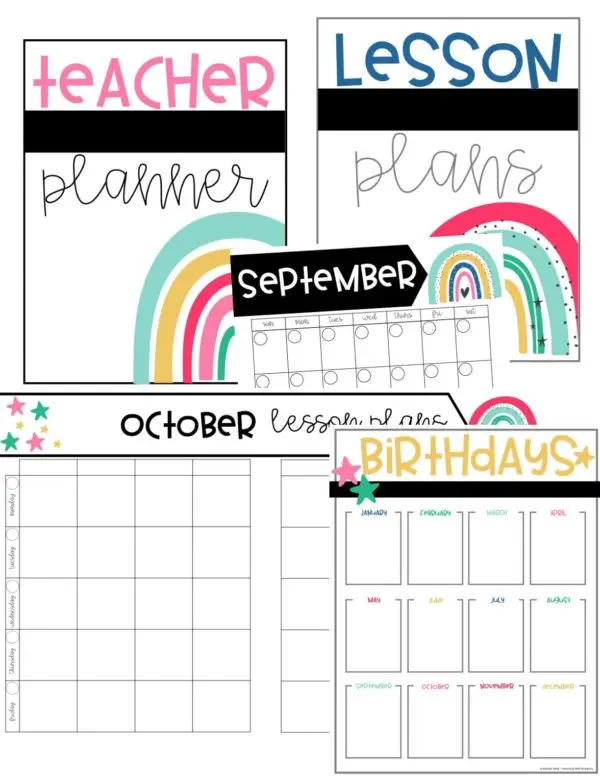 Colorful Rainbow Planner