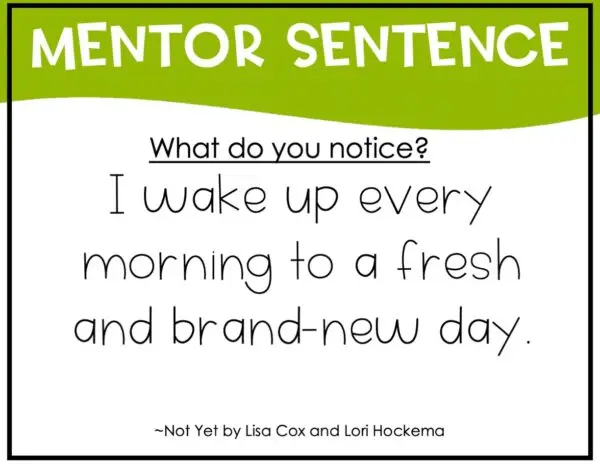 3rd Grade Conjunctions Mentor Sentence (projectable)