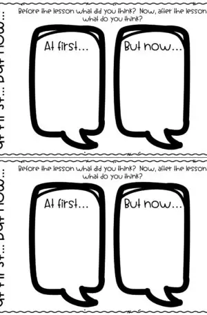 Exit Tickets for Any Lesson – “At First... But Now...” (Printable)