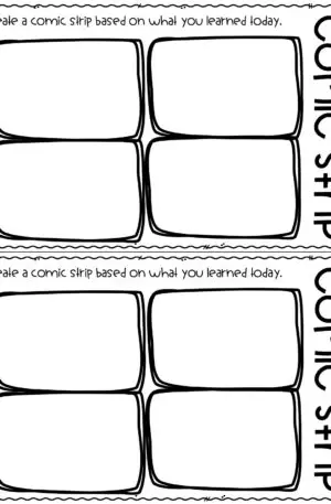 Exit Tickets for Any Lesson – “Comic Strip” (Printable)