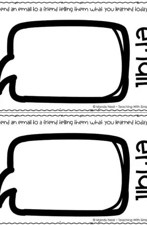 Exit Tickets for Any Lesson – “Email” (Printable)