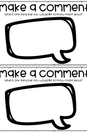 Exit Tickets for Any Lesson – “Make a Comment” (Printable)