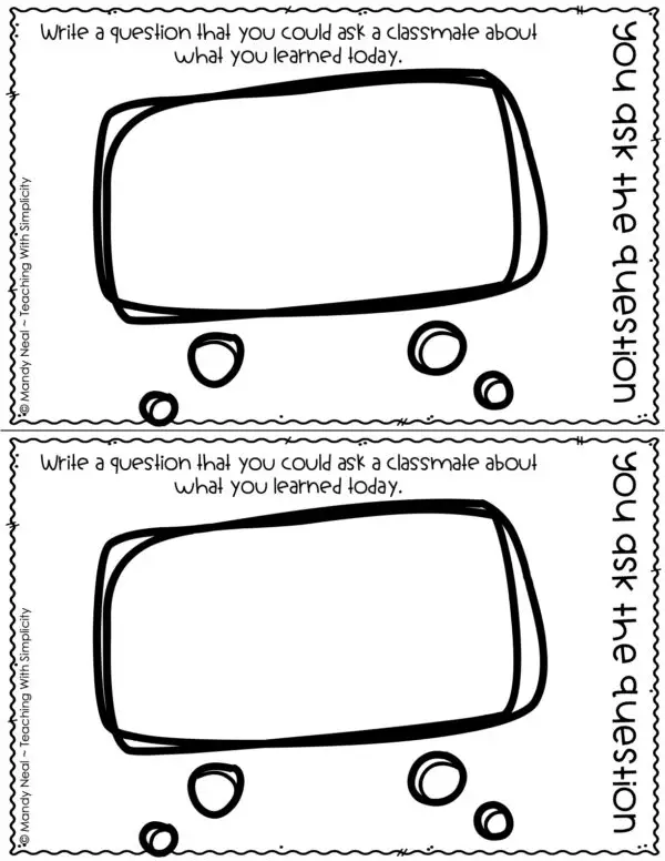 Exit Tickets for Any Lesson – “You Ask the Question” (Printable)