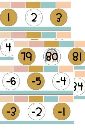 Boho Rainbow Number Line