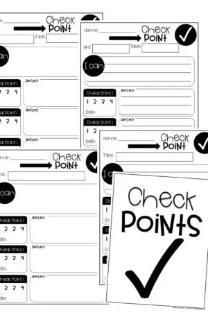 Student Data Notebook: Check Points