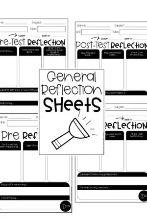 Student Data Notebook: General Reflection Sheets