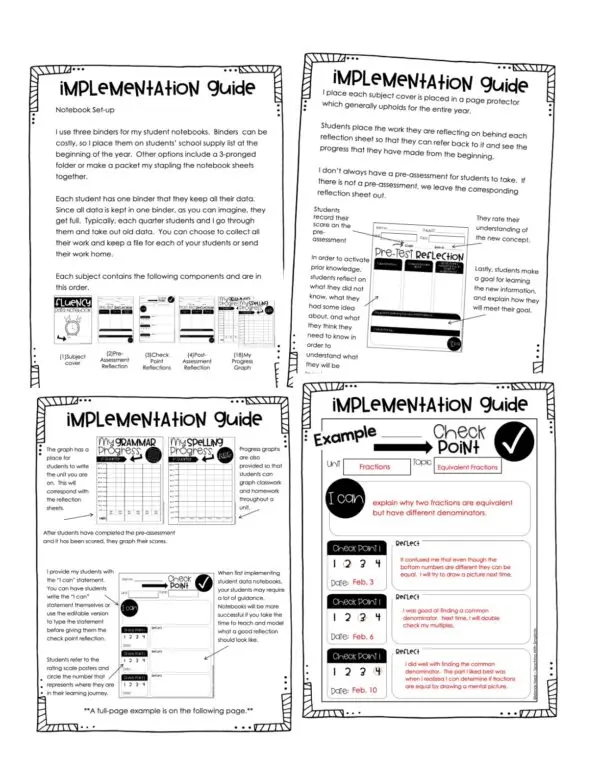 Student Data Notebook: Implementation Guide