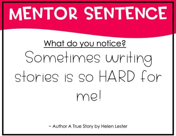 4th and 5th Grade Types of Sentences Mentor Sentence (digital)