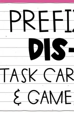 Morphology: -dis - Projectable Task Cards