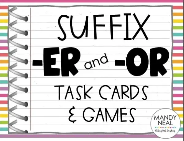 Morphology: -er/-or - Task Cards