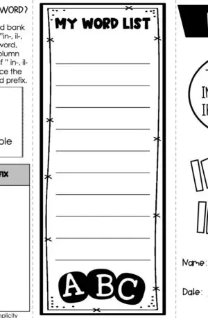 Morphology: in-/il-/im/ir – Interactive Notebook