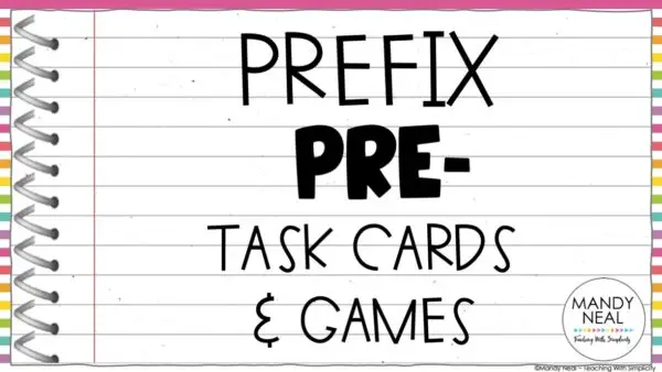 Morphology: pre- – Projectable Task Cards