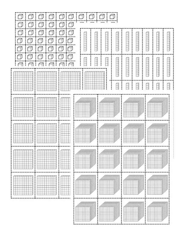 Printable Base Ten Blocks