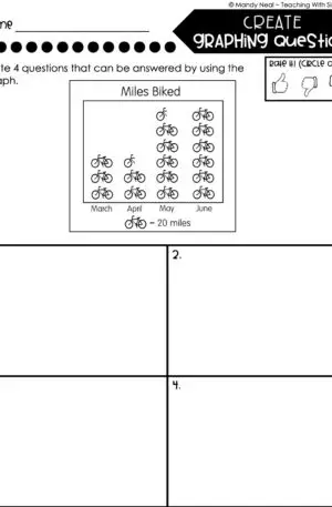 3rd Grade Represent and Interpret Data – Create Graphing Questions Worksheet 2