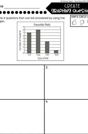 3rd Grade Represent and Interpret Data – Create Graphing Questions Worksheet 3