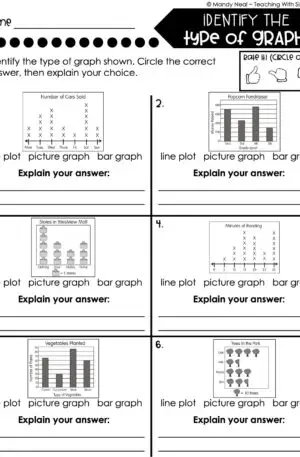 3rd Grade Represent and Interpret Data – Identify the Type of Graph Worksheet 2