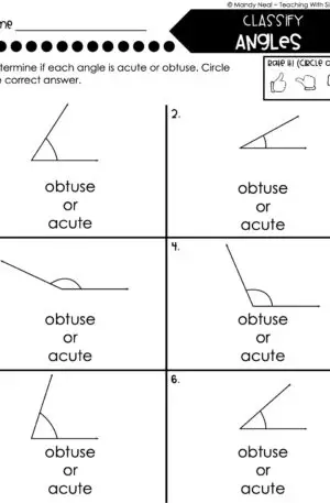 4th Grade Geometry – Classify Angles Worksheet 2