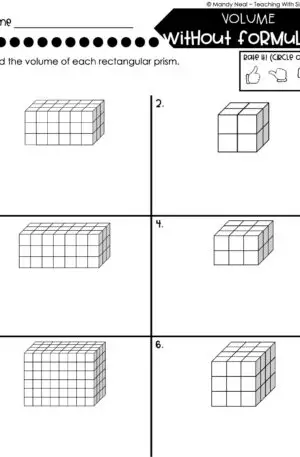 5th Grade Measurement – Volume without Formulas Worksheet 2